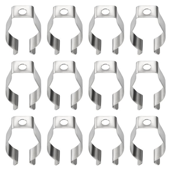 Soporte de Clips T8 Yuyangstore 12 Piezas Abrazaderas de Tubo de Luz LED Acero