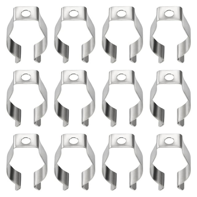 Soporte de Clips T8 Yuyangstore 12 Piezas Abrazaderas de Tubo de Luz LED Acero