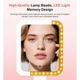 thumbnail image 3 of Travel Makeup Mirror with Lights 10X/1X Double-Sided Magnifying LED Beauty Mirror Rechargeable Portable Vanity Mirror with 3 Color Lighting Smart Touch Dimming Desktop Handheld Hanging Pink, 3 of 9