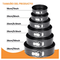 thumbnail image 5 of Molde Redondo De Acero Inoxidable Para Pasteles Negro 6pzs, 5 of 5