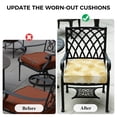 thumbnail image 5 of Outdoor Patio Cushion Covers 4 Pack Lemon Yellow Leaf Patio Chair Cushion Covers with Ties and Zipper Waterproof Outdoor Seat Cushion Covers for Patio Furniture 20"x18", 5 of 9