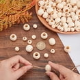 thumbnail image 2 of 200pcs Natural Wooden Beads Large Hole Wood Beads 20mm 12mm Macrame Beads Wood Spacer Beads, 2 of 7