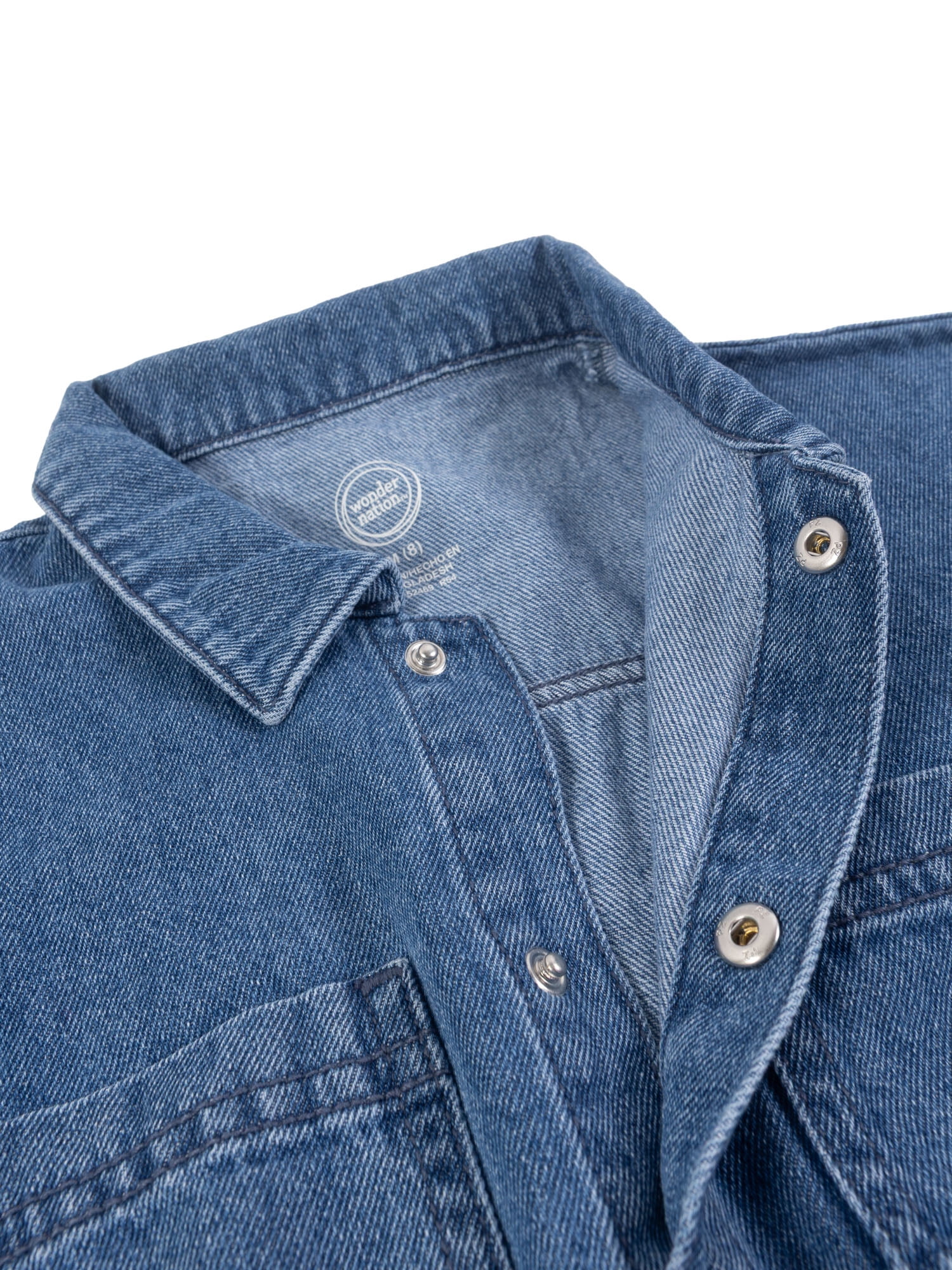 Wonder Nation Girls Denim Romper, Sizes 4-18
