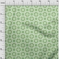 thumbnail image 2 of oneOone Georgette Viscose Green Fabric Artistic Floral & Octagon Shape Geometric Fabric For Sewing Printed Craft Fabric By The Yard 42 Inch Wide, 2 of 4