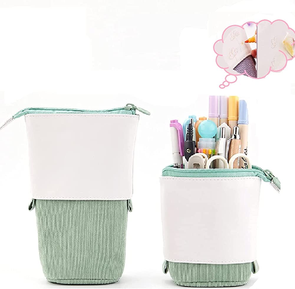 ALmi Stand Up Pencil Case, Pencil Case Standing Stationery Bag, Pop Up