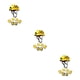 thumbnail image 3 of Juego de casco con ruedas Bearachild para niños con rodillera y codera ajustables color Amarillo, 3 of 6