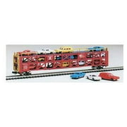 Bachmann 89â? Tri-Level Auto Carrier Car With Autos - Santa Fe - N Scale