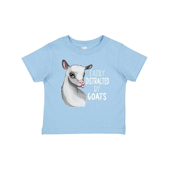 Inktastic Easily Distracted by Goats Cute Goat Boys or Girls Baby T-Shirt
