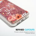 thumbnail image 5 of Waterfall Liquid Sparkling Quicksand Tpu Case For Iphone 13 Pro Max 6.7 - Pink Flower, 5 of 8