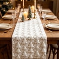 thumbnail image 3 of 72x13Inch Sequined Glitter Tablecloth,Christmas Party Iridescence Shining Table Cloth, Fabric Spark Decor For Birthday Holiday Christmas Party Decoration (White), 3 of 8