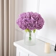 thumbnail image 5 of Artificial Peony Silk Flower with Stems 20pcs Real Look Vintage Peonies for Home Wedding Decoration (Purple), 5 of 18