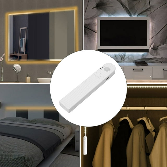Sensor Lighting Strip Sensor Smart LED Dimmable Sensor USB Battery Operated Rechargeable Motion Sensor for Home Warm White