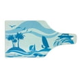 thumbnail image 2 of Aquatic Cutting Board, Surfer on Waves Water Sports Recreation Palms Sea Sailboats Summertime Holiday, Tempered Glass Cutting and Serving Board, Wine Bottle Shape, Blue Pale Blue, by Ambesonne, 2 of 5