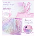 thumbnail image 5 of Aideaone Toddler Girls Ballet Leotard with Tutu Skirt Ruffle Sleeve Dance Costume Ages 3-7, 5 of 7
