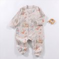 thumbnail image 2 of CAUYDY Boy Bodysuit for Infant Preemie Long Sleeve Romper for Girl Newborn Sleepers 3 6 9 Months 1T 2T Fall Winter Baby Pajamas Sizes 6-9 Months,Orange, 2 of 7