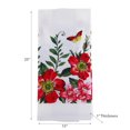 thumbnail image 2 of IH Casa Decor Hand Towel Fiery Red Floral - Set of 6, 2 of 2