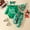 Green, variant on TAIAOJING Children's Cartoon Sportswear Suit Christmas Baby 4 Piece Set Long Sleeve Letter Triangle Jumpsuit Christmas Pants Hat And Hair Band Outfits 0-3 Months