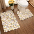 thumbnail image 2 of Yiaed Coffee Donuts Print Bathroom Mat Set 2 Pieces Mat Anti-Skid Pad Ultra Soft and Absorbent Bathroom Bath Mat Contour Bath Rugs for Toilet Base, 2 of 6