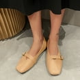 thumbnail image 2 of Sngxgn Flats for Women Flat Shoes Dressy Ballet Flats Comfortable Womens Dress Shoes Ballerina Flats for Work(Khaki,41), 2 of 8