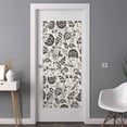 thumbnail image 3 of Farmhouse Black Floral Window Privacy Film Linen Boho Flower Rustic Country Decorative Glass Window Film UV Blocking Static Cling Non-Adhesive Sticker Covering for Home Door 35.4x78.7 inches, 3 of 7