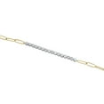 thumbnail image 4 of 10K Yellow Gold Round Diamond Rolo Link 3mm Statement Tennis 7" Bracelet 1/2 CT., 4 of 7