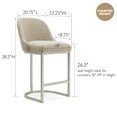 thumbnail image 4 of Leick Home Set of 2 Barrel Back Counter Stools with High Density Foam, 4 of 27