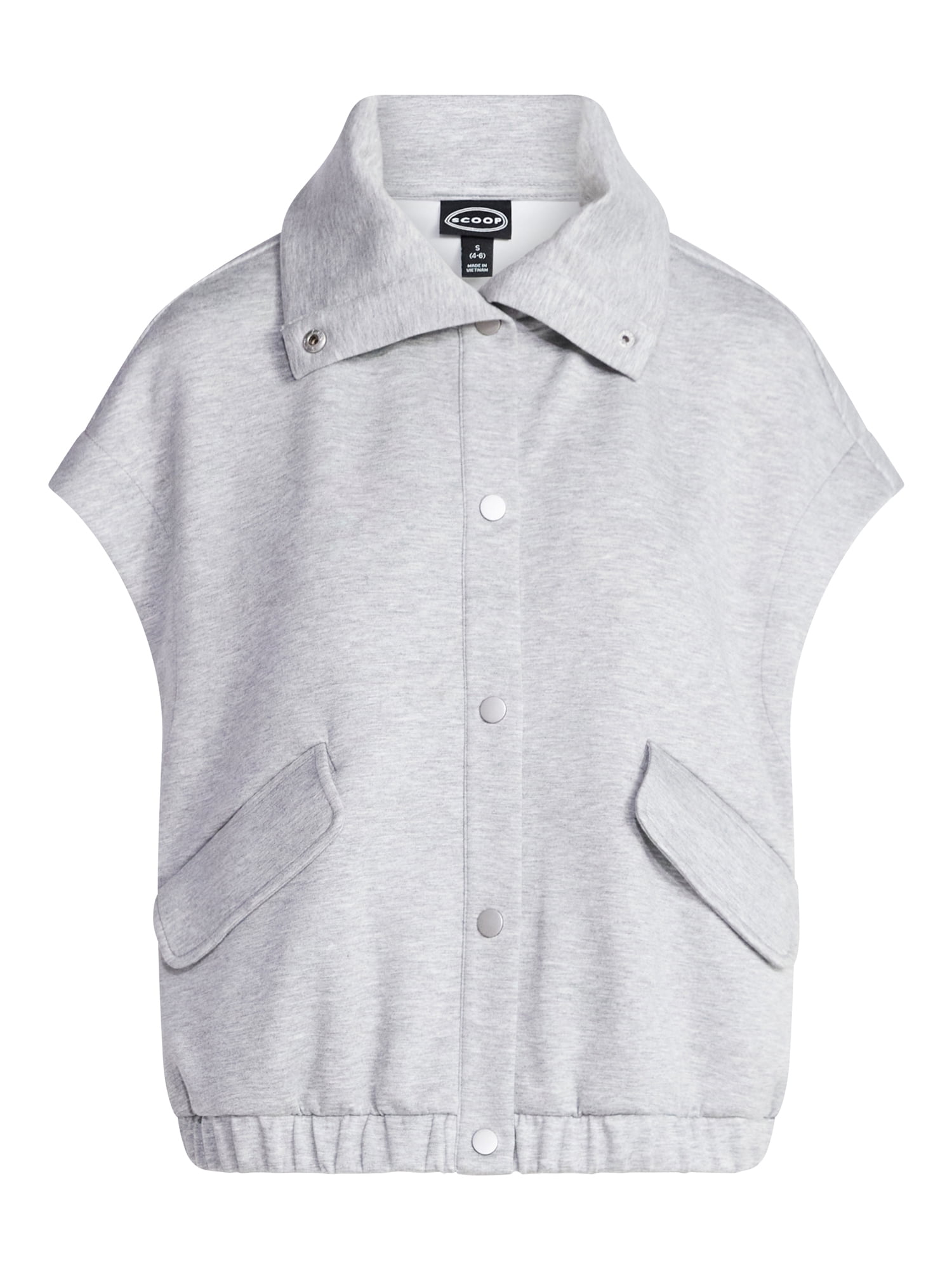 Scoop Women's and Women's Plus New Scubaknit Snap Vest, Sizes XS-4X