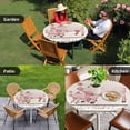 thumbnail image 4 of Farmhouse Pig Round Tablecloth for 36-44 Inch Tables, Fitted Table Cover with Elastic Edge, Watercolor Cute Animals Retro Art Waterproof Outdoor Table Cloth Protector for Patio Garden Dinner Picnic, 4 of 9