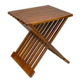 thumbnail image 2 of Teak Folding Stool - Fully Assembled Teak Wood Shower Stool | Water Resistant Folding Seat for Indoor & Outdoor Use | Multi-Purpose Foldable Seat for Bathroom, Living Room, Patio, Garden, Spa, Pool, 2 of 6