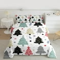 thumbnail image 2 of Manfei Merry Christmas Bedding Comforter Set,Colorful Xmas Tree Twin Comforter Sets,White Black Gray Bedding Set For Teens,Ultra Soft Home Decor Reversible,2 Pieces, 2 of 8