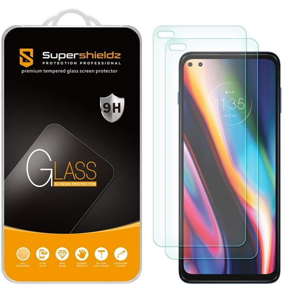 [2-Pack] Supershieldz for Motorola One 5G / One 5G UW Tempered Glass Screen Protector, Anti-Scratch, Anti-Fingerprint, Bubble Free