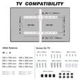 thumbnail image 6 of TAVR Furniture TV Floor Stand Mid-Century Modern Corner Mount Swivel, Height Adjustable, for 32-65 inch TVs, Semi-Circular Glass Base, White, 6 of 11