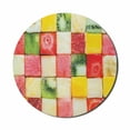 thumbnail image 1 of Fruit Mouse Pad for Computers, Food Concept Photo with Square Sliced Banana Kiwi Strawberry Grapefruit Watermelon, Round Non-Slip Thick Rubber Modern Mousepad, 8" Round, Multicolor, by Ambesonne, 1 of 2