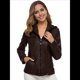 thumbnail image 4 of Chaqueta de Motociclista de con Capucha Desmontable y Mangas Largas, Acolchada, Ajustada y con Cremallera para Mujer Café M, 4 of 8