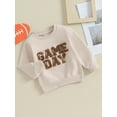 thumbnail image 3 of Wassery Toddler Girls Boys Sweatshirts Letter Embroidery Crew Neck Long Sleeve Toddler Pullovers Tops 6M 12M 18M 24M 3T Baby Boys Girls Fall Winter Casual Clothes, 3 of 9