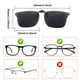 thumbnail image 2 of Lentes de Sol Clip-On GLEXAL Cuadrados Negros Polarizados UV400, 2 of 8