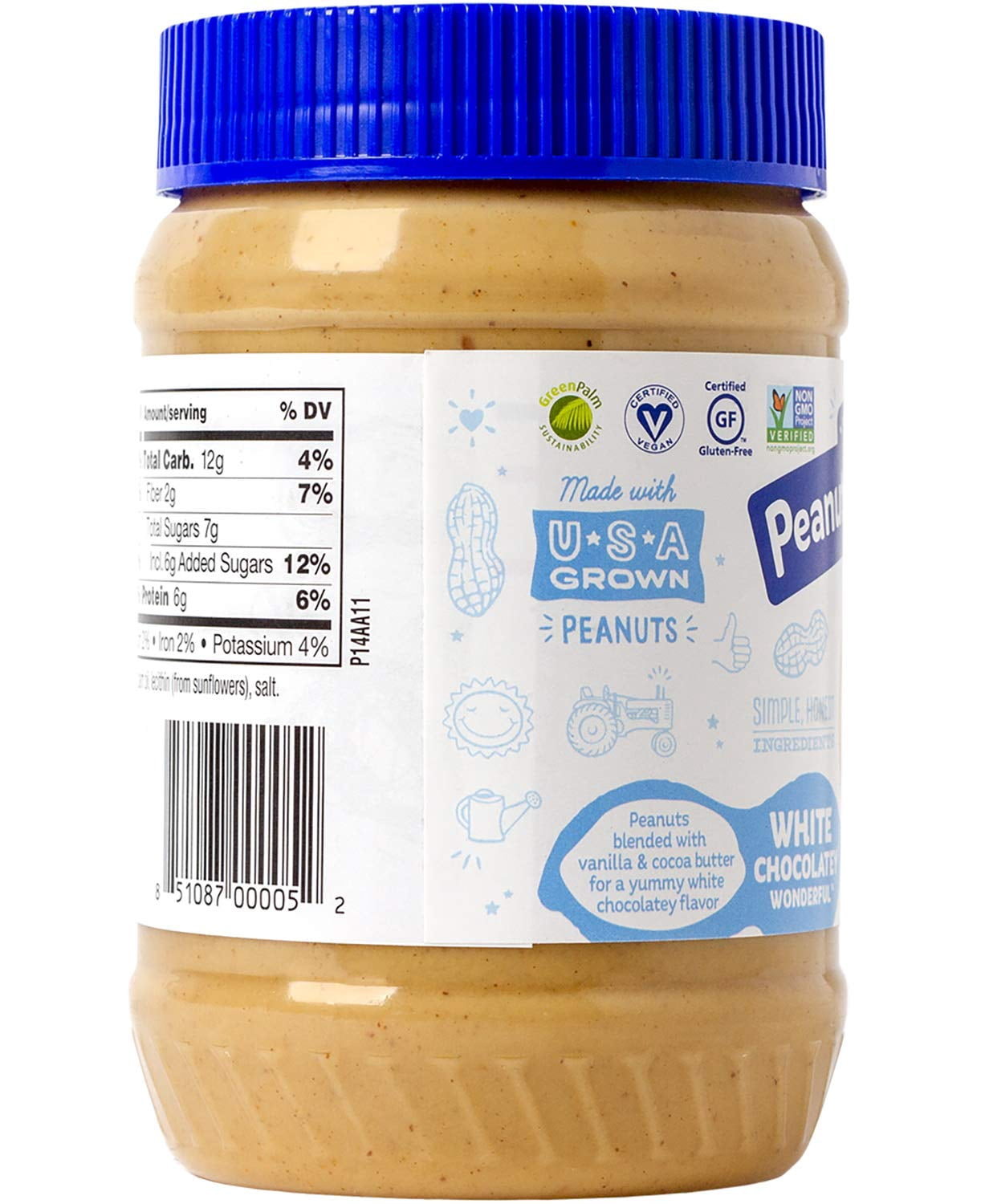 Peanut Butter & Co., Peanut Butter Spread, White Chocolate Wonderful, 16 Oz Pack of 2