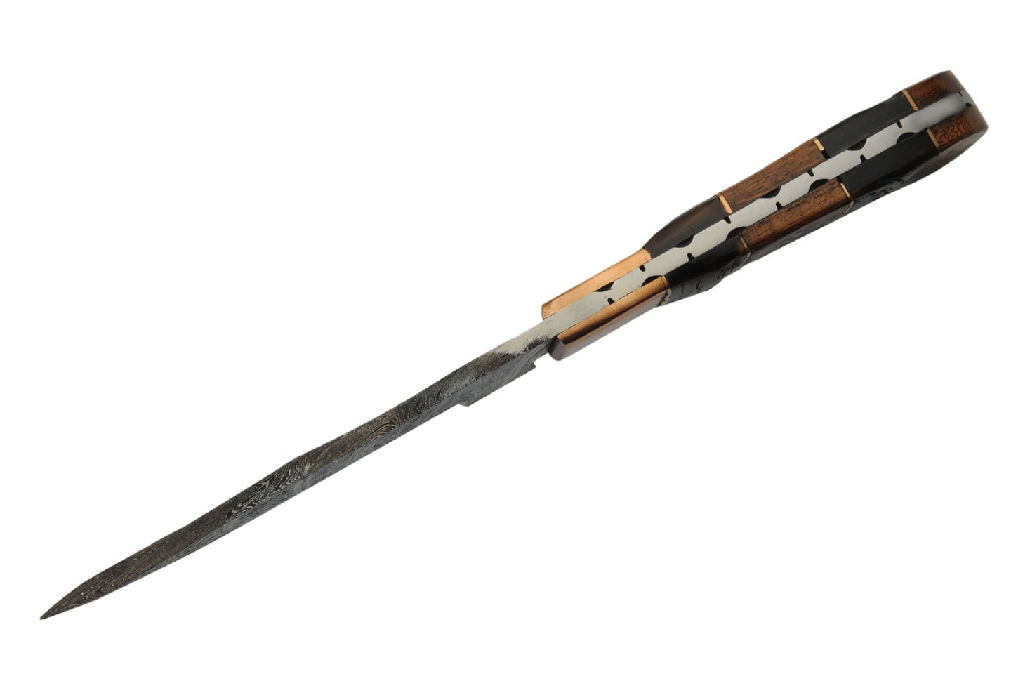 SZCO 9" Copper Hunter Utility Knife with Walnut Handle and Horn Spacer