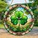 thumbnail image 1 of Colgante De Vacaciones Colgante atrapasol de trébol del Día de San Patricio, 1 pieza de adorno colgante verde para ventana, jardín, decoración navideña Rkxzt, 1 of 7