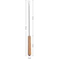thumbnail image 4 of Yaju Fondue Forks Wood Handle Heat Resistant 9.5" - Oak Handle Swiss Cheese Fondue Forksset Of 6, 4 of 4