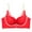 Red Everyday Bra for Women, variant on ATOYSOY Women's Everyday Bra Wireless Floral Lace Breathable Push Up Underwear Thin Lightweight Smoothing Comfort Bra Support Full Coverage Bra Black L