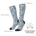 thumbnail image 4 of Balery Blue Bathroom Printed Novelty Socks Men's Women's Crew Socks Sports Socks Knee High Socks Cotton Socks Quirky and Cool Socks, 4 of 9