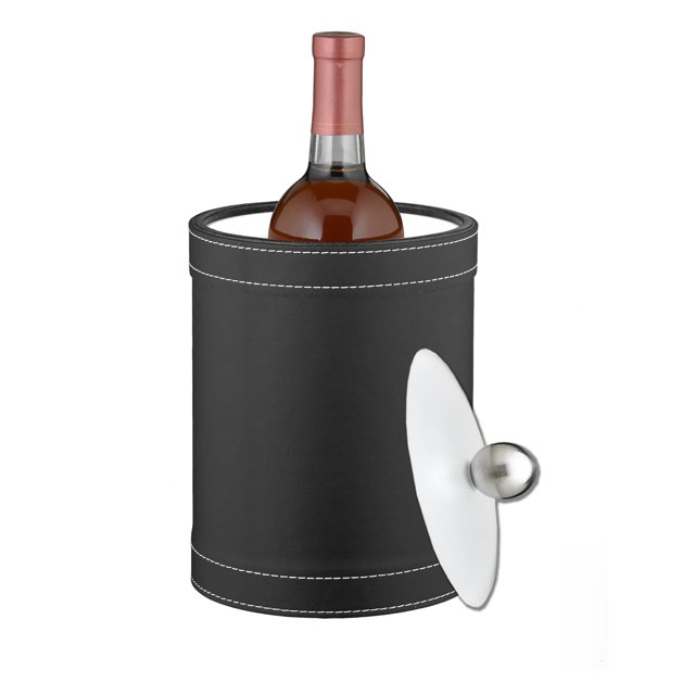 Kraftware Corp. Stitched Black 2 Qt. Tall Ice Bucket Lucite Lid