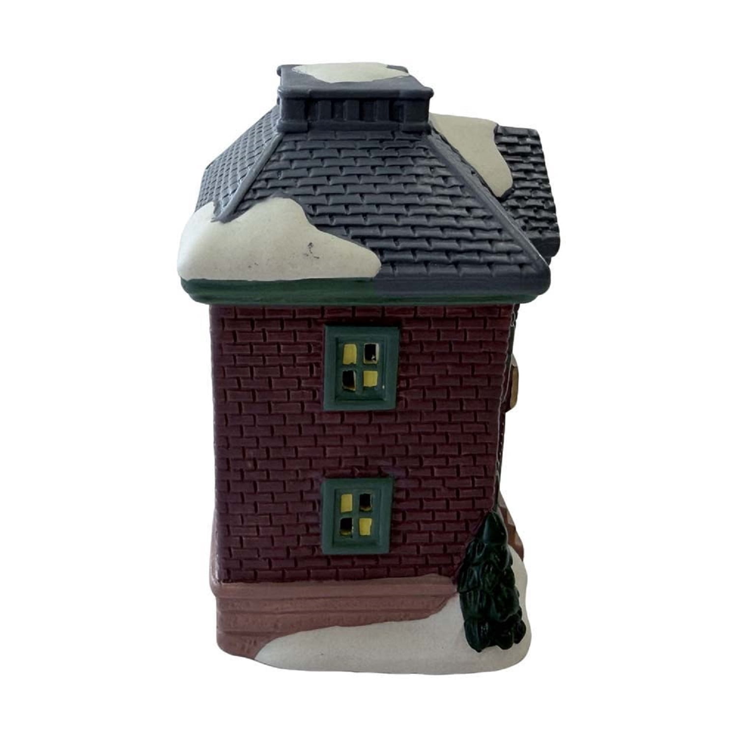 Porcelain Town Hall Mini Christmas Village Building, Multicolor, 4", by Holiday Time