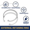 thumbnail image 3 of Uxcell Internal Retaining Rings, E-Clip Snap Rings Stainless Steel Internal Circlip for Automobile mm 75, 3 of 7