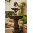 thumbnail image 4 of XBrand 2-Tier Freestanding Waterfall Fountain, Outdoor Garden, Yard, Lawn, Porch Décor, 39 Inch Tall, Brown, 4 of 9