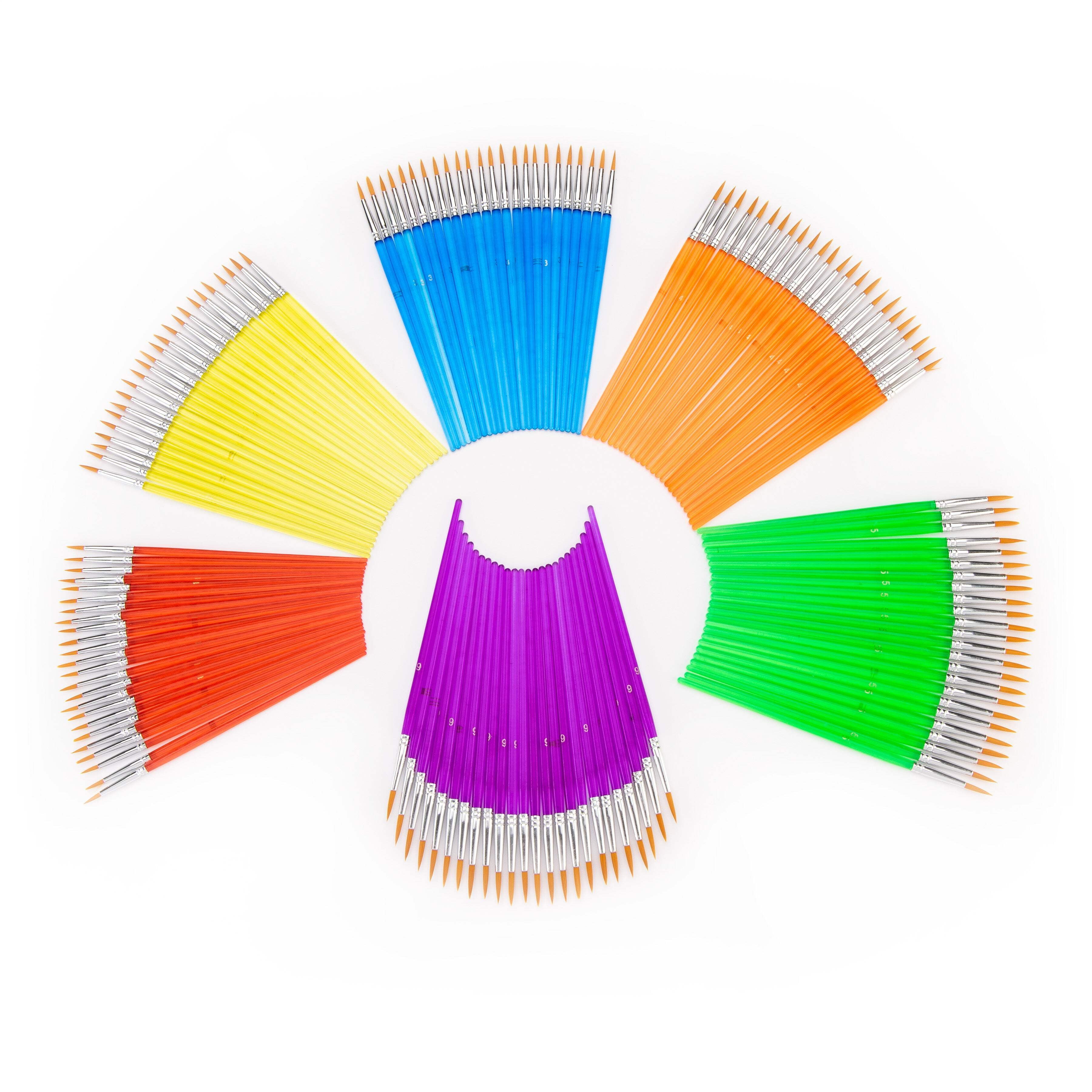 RCAN-7 | Gold Taklon Round Brushes - 144pc
