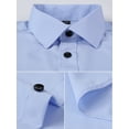 thumbnail image 4 of Demotime Men's Formal Blouses Long Sleeve Wrinkle Free Stretch Business Button-Up Shirt L Blue, 4 of 4
