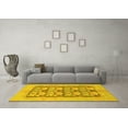 thumbnail image 3 of Ahgly Company Indoor Rectangle Abstract Yellow Modern Area Rugs, 5' x 7', 3 of 4