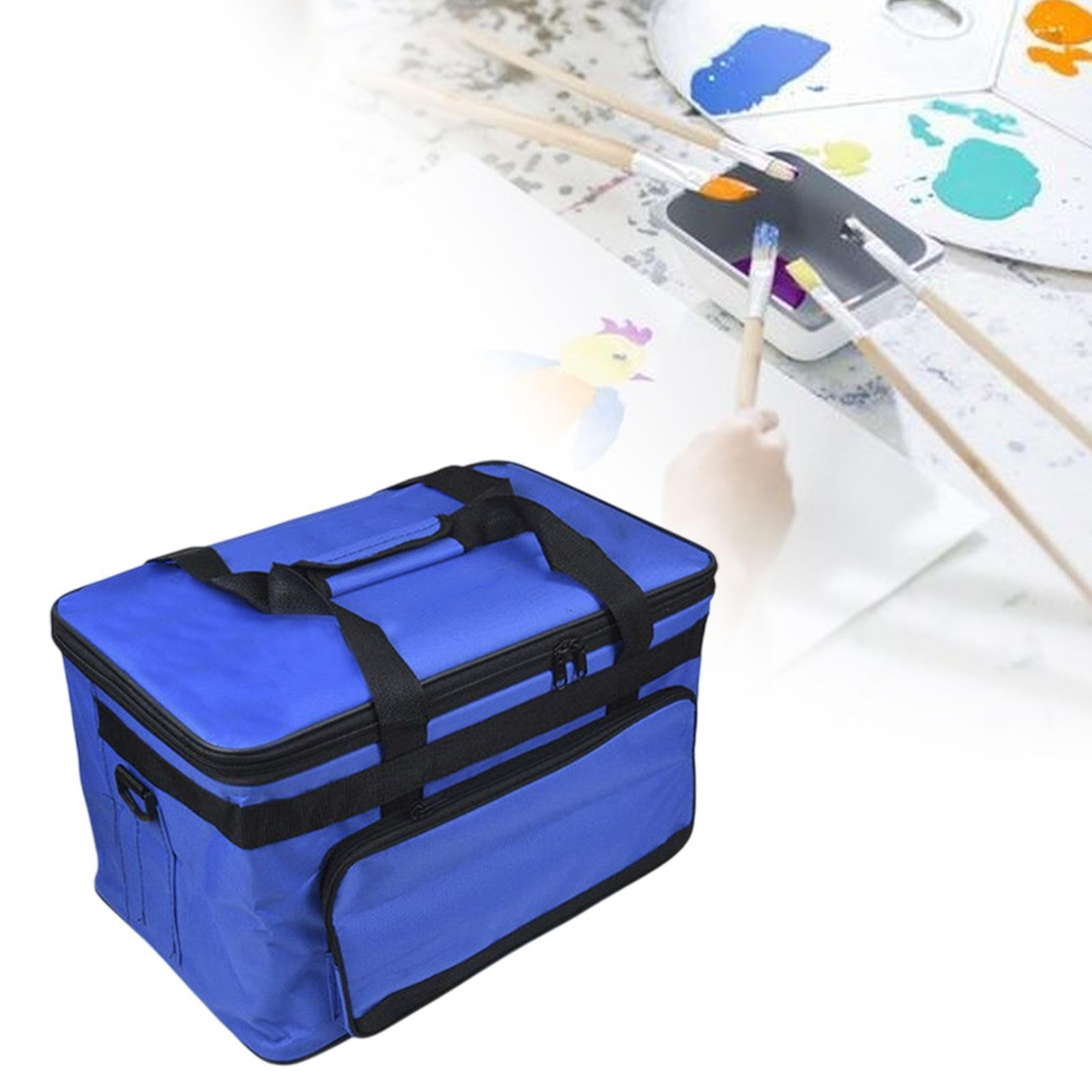 GUOOL Storage Bag for Art Supplies with Handle, Waterproof Tote Transport Box, Travel Craft Bag for Sketches of Sketches of Sketches S Blue